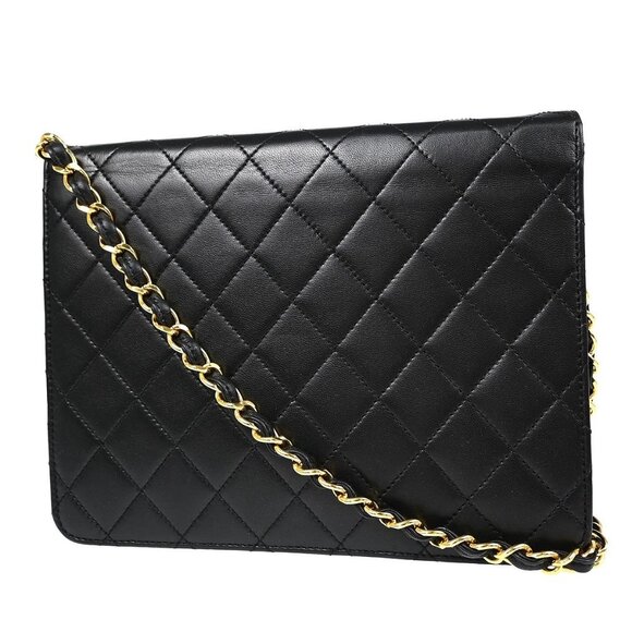 Chanel Black Lambskin Turnlock Small Half Flap Shoulder Bag - Picture 3 of 9